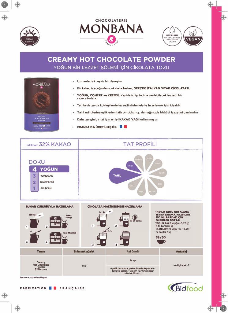 Monbana Hot Chocolate Creamy Po